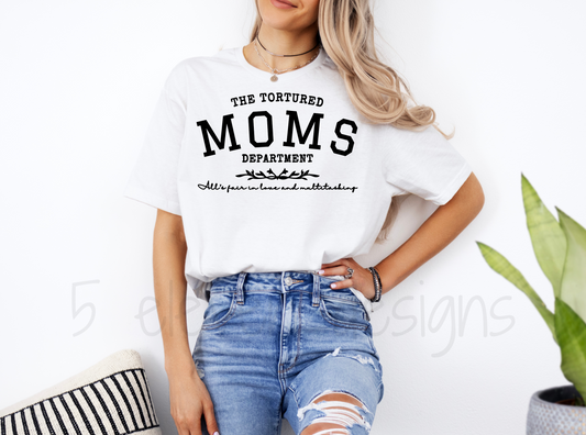 The Tortured Moms Department Black T-Shirt